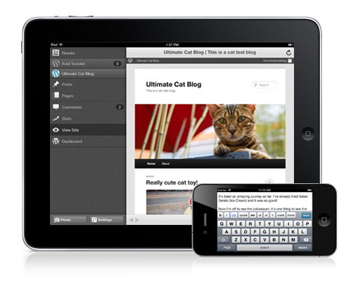 Wordpress on iPad and iPhone